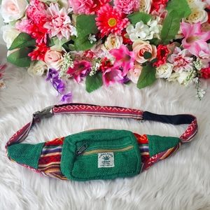 NWOT hemp & cotton handmade boho fanny pack